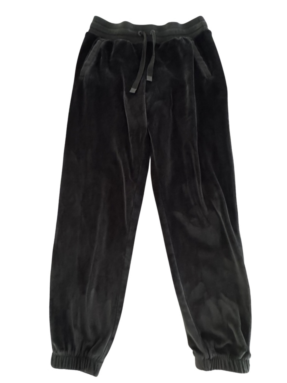 Athleta Revive Cozy Karma Jogger Pants Black Velour Plush Lounge Women’s MT Tall - Picture 2 of 8